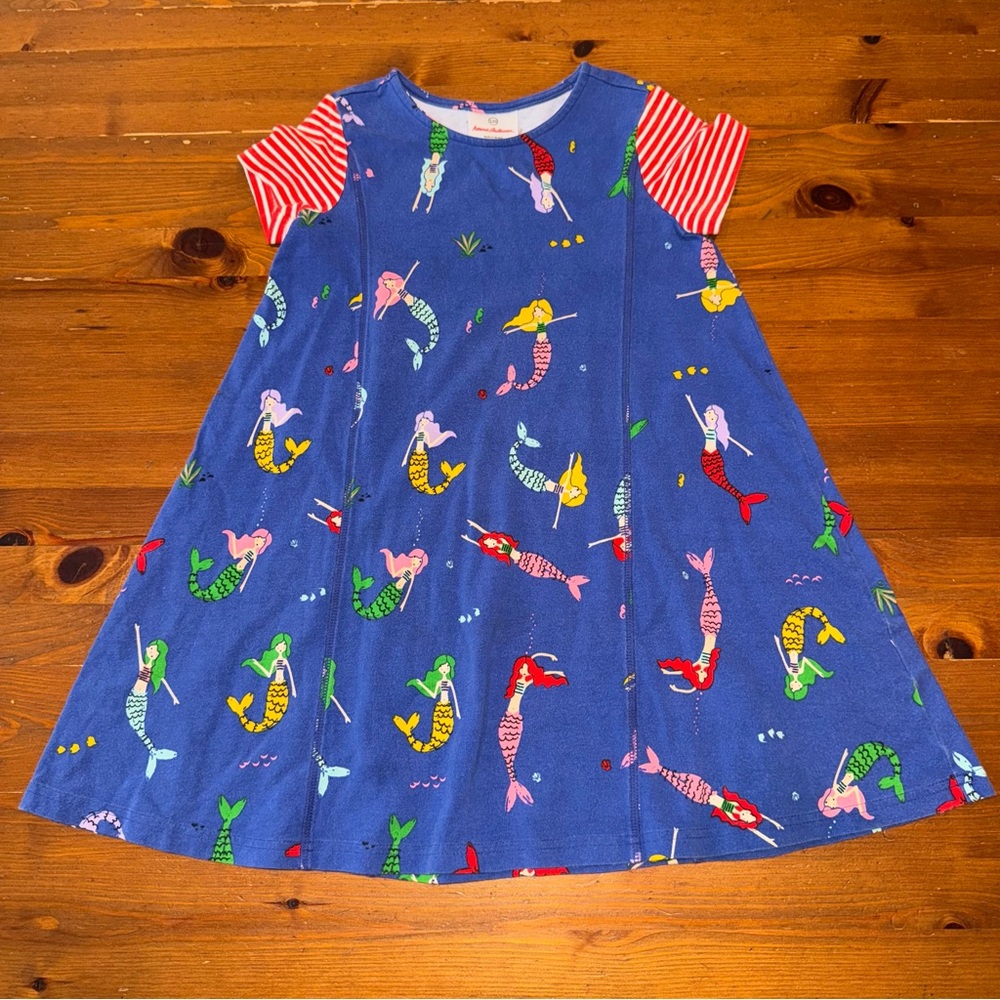 Hanna Andersson Mermaid Print Cotton Dress size 6/7 120